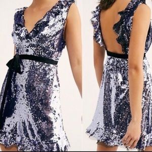 Free People Purple Sequin Siren Mini Dress 4